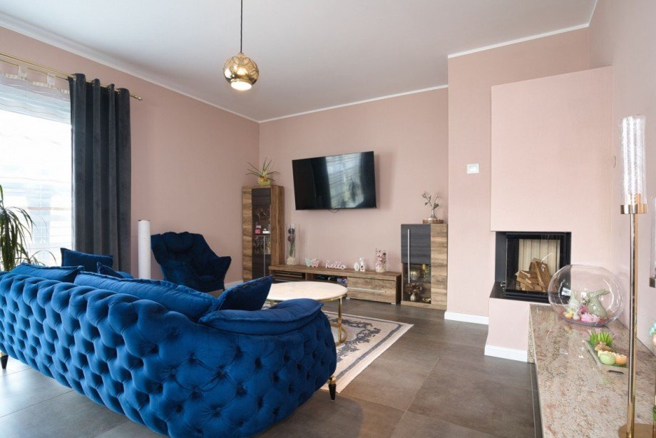 Wohnzimmer EG Einfamilienhaus Vettelscho�