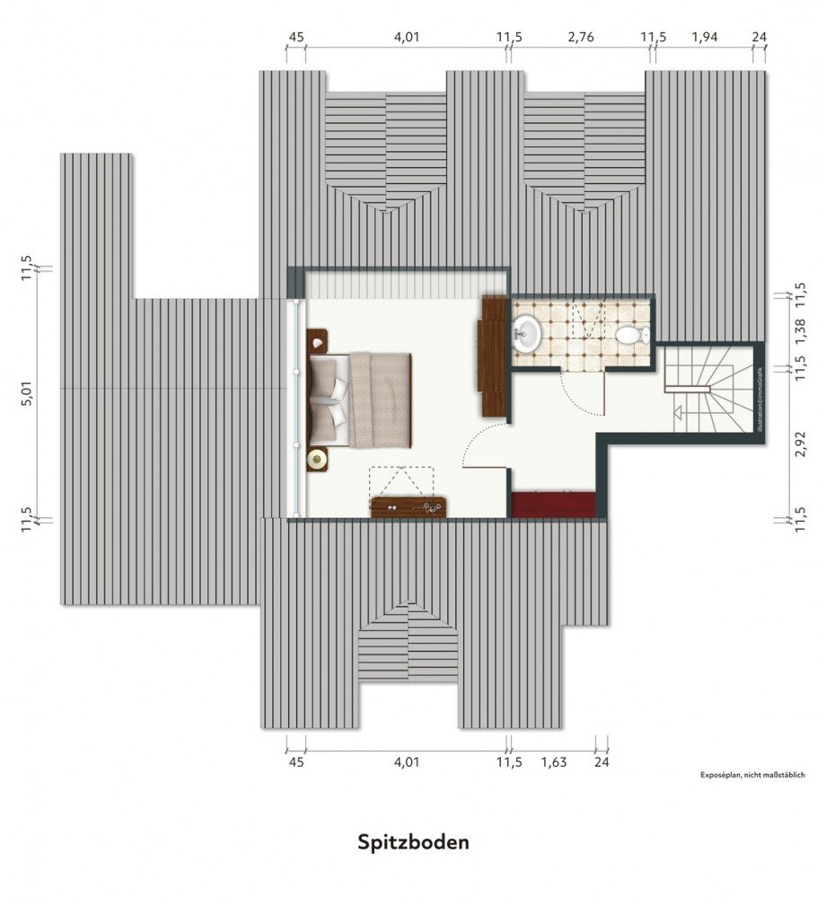 Grundriss SB Maisonettewohnung Nideggen
