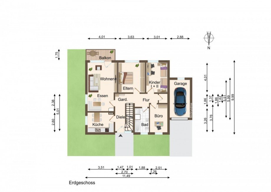 Grundriss EG Einfamilienhaus Wiehl