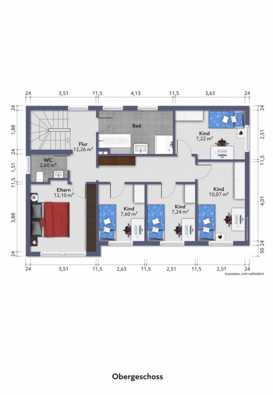 Obergeschoss Einfamilienhaus Waldbr�l