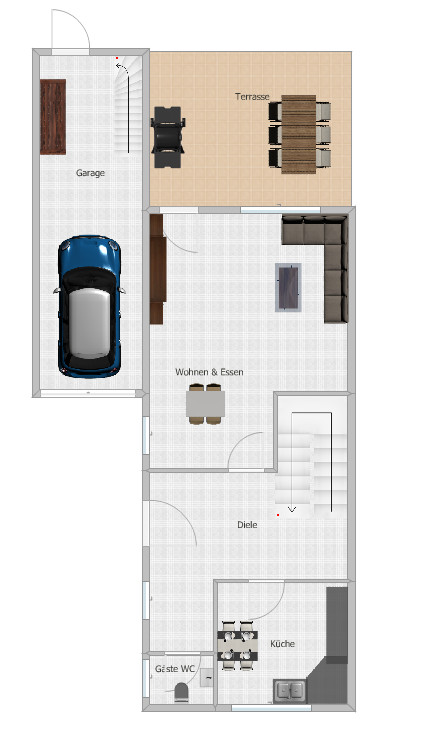 Grundriss EG Doppelhaush�lfte D�ren