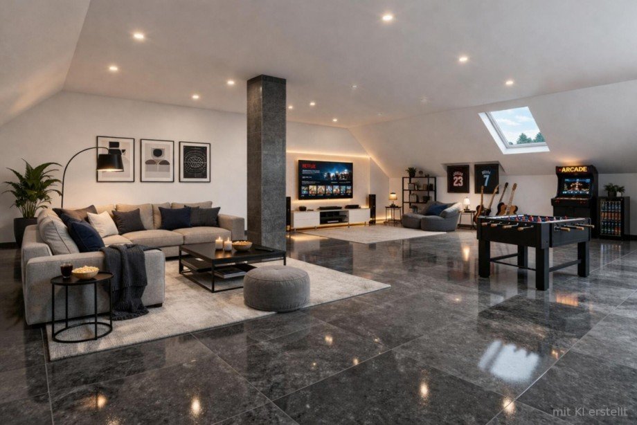 M�gliche Darstellung nach Ausbau (KI-generiert) Doppelhaush�lfte Langerwehe / Hamich